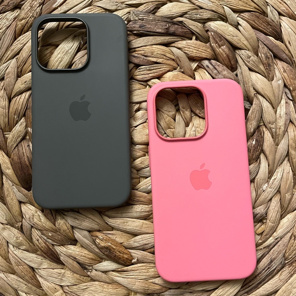 Apple Silicone Case for iPhone - Black and Pink iPhone 10